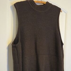 Chocolate Oversized Sleeveless Sweater